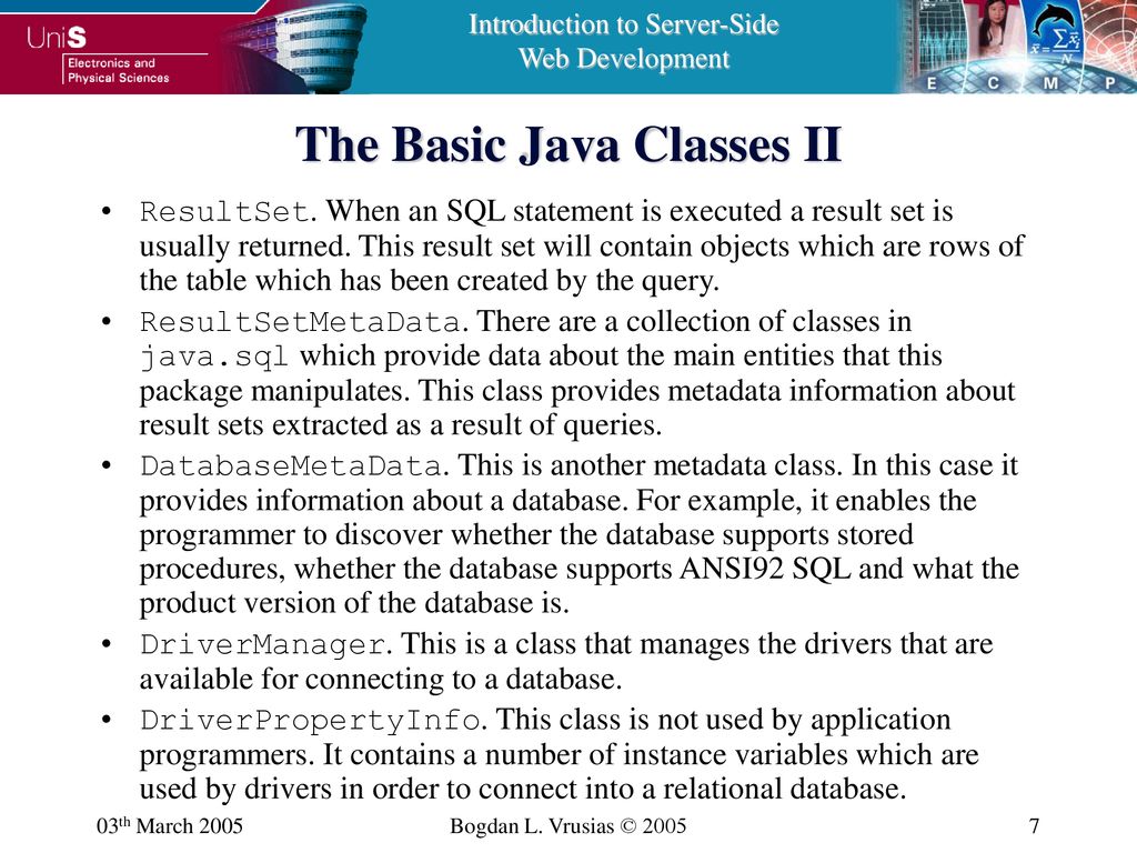Introduction to server side web development using jsp and databases