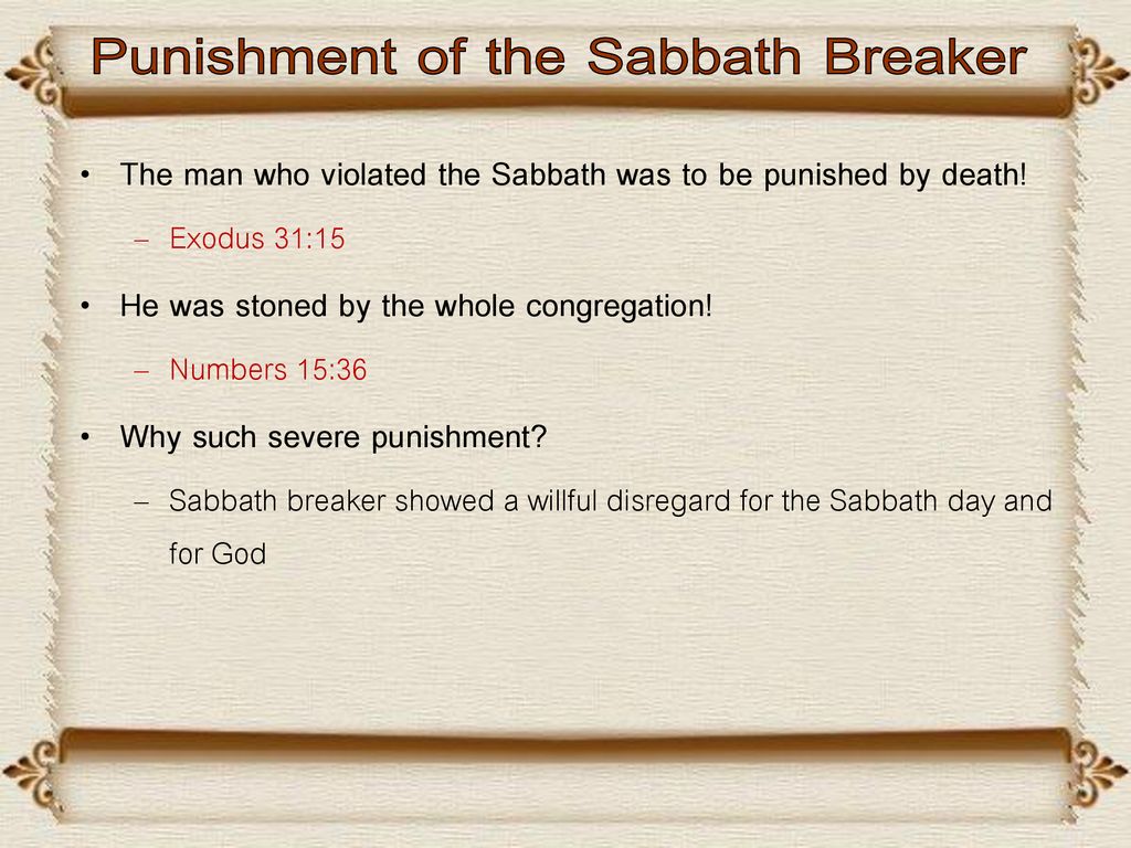 Punishment of the Sabbath Breaker