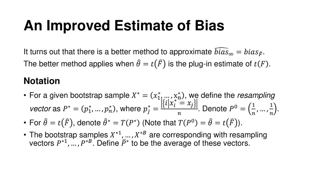 Estimates Of Bias The Jackknife Ppt Download