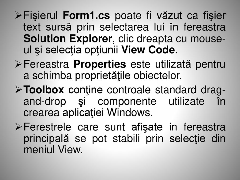 crearea opțiunii