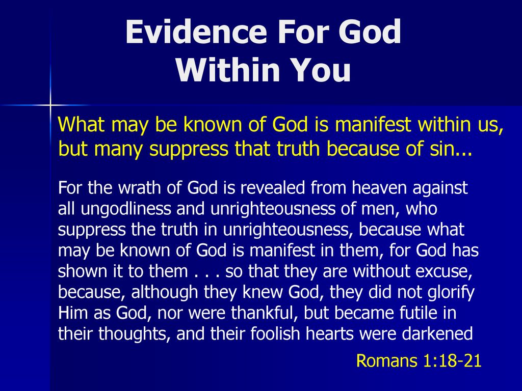 Evidence For God Within You - ppt download