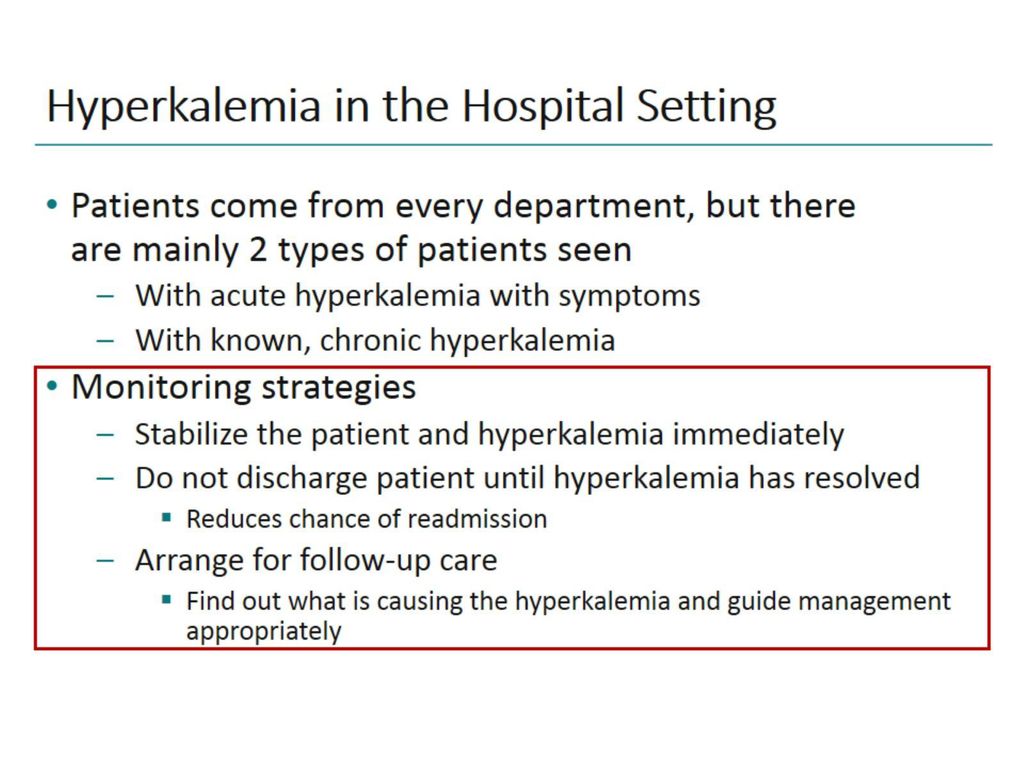 Hyperkalemia in the Hospital Setting