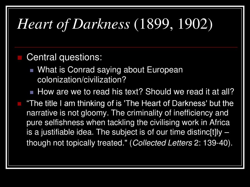 heart of darkness timeline