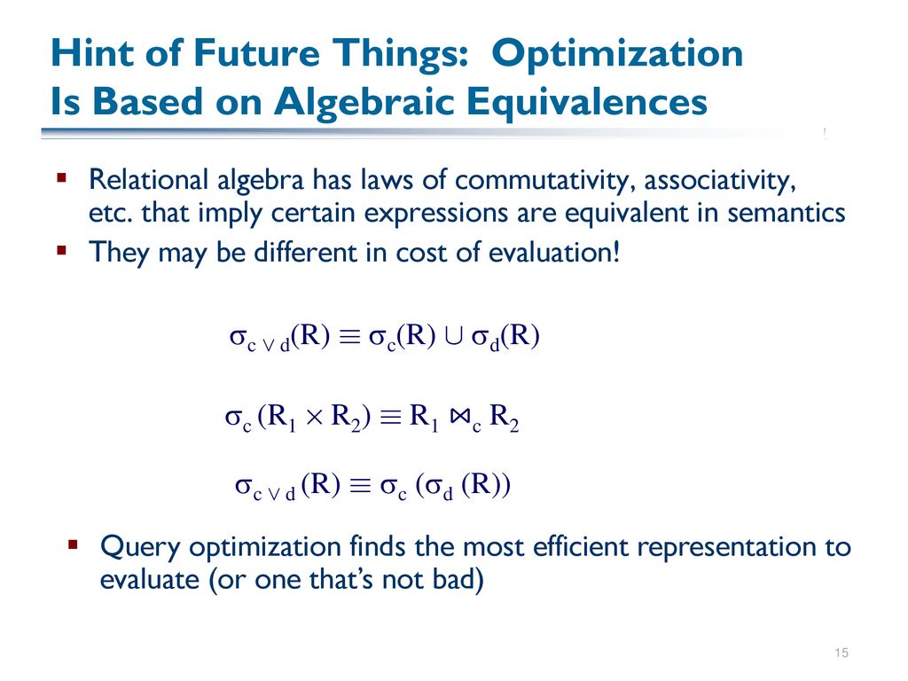 Relational Algebra Calculus Ppt Download