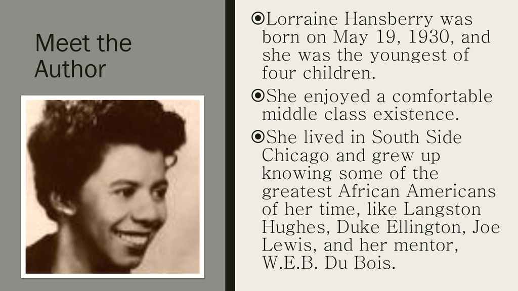 Lorraine Hansberry was born on May 19, 1930, and she was the youngest of four children.
