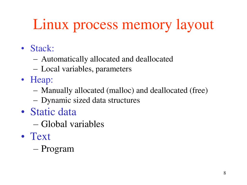 Linux process memory layout
