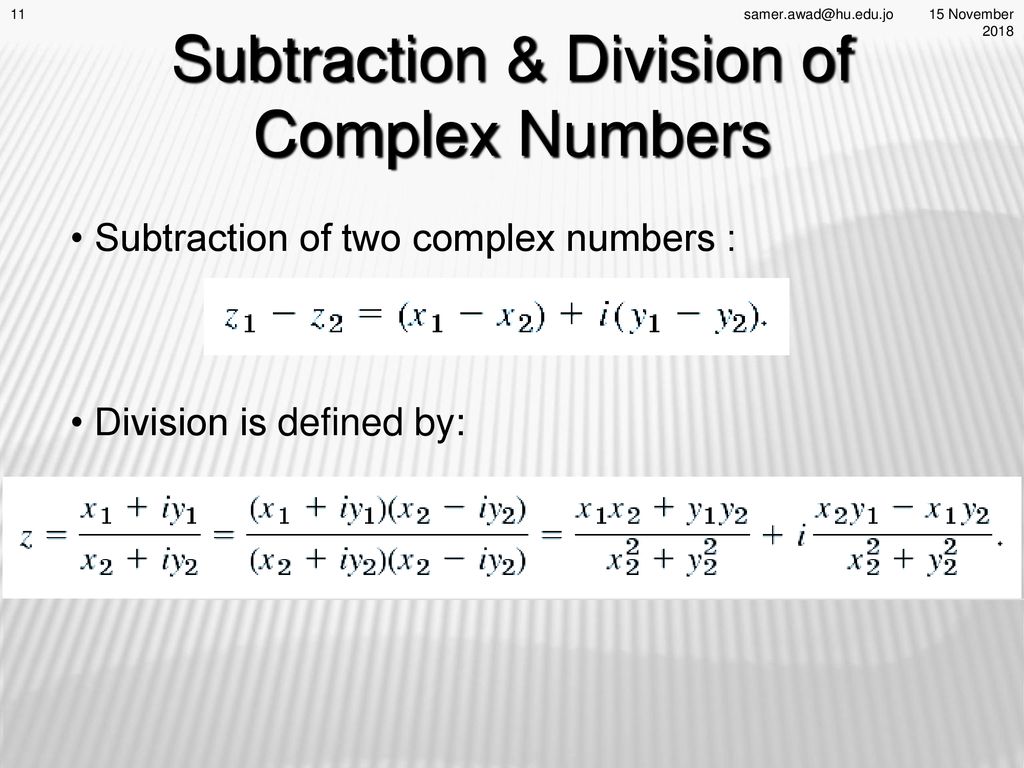 Complex Numbers – Part 1 By Dr. Samer Awad - ppt download