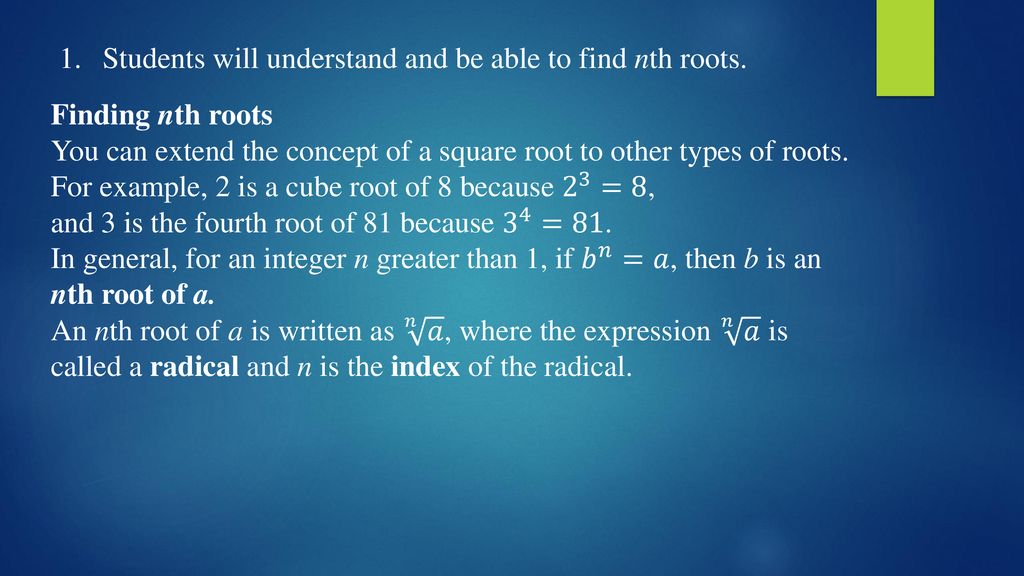 Radicals And Rational Exponents Ppt Download radicals-and-rational-exponents-ppt-download