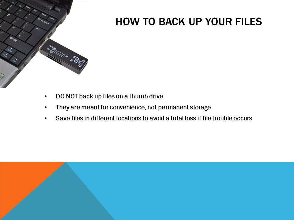 How to back up your files