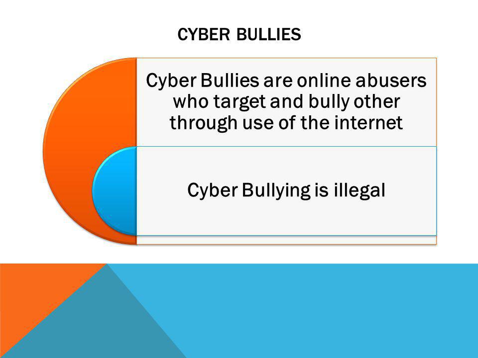 Cyber Bullying is illegal