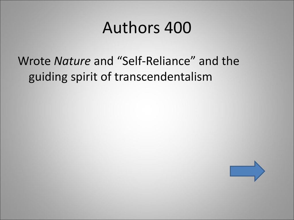who wrote self reliance