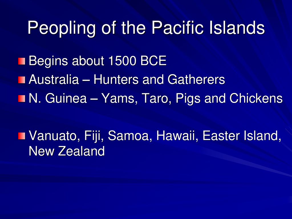 Peopling of the Pacific Islands