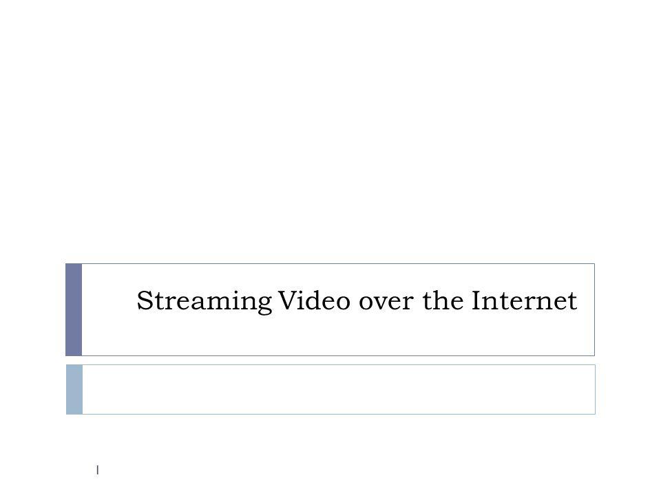 Streaming Video over the Internet