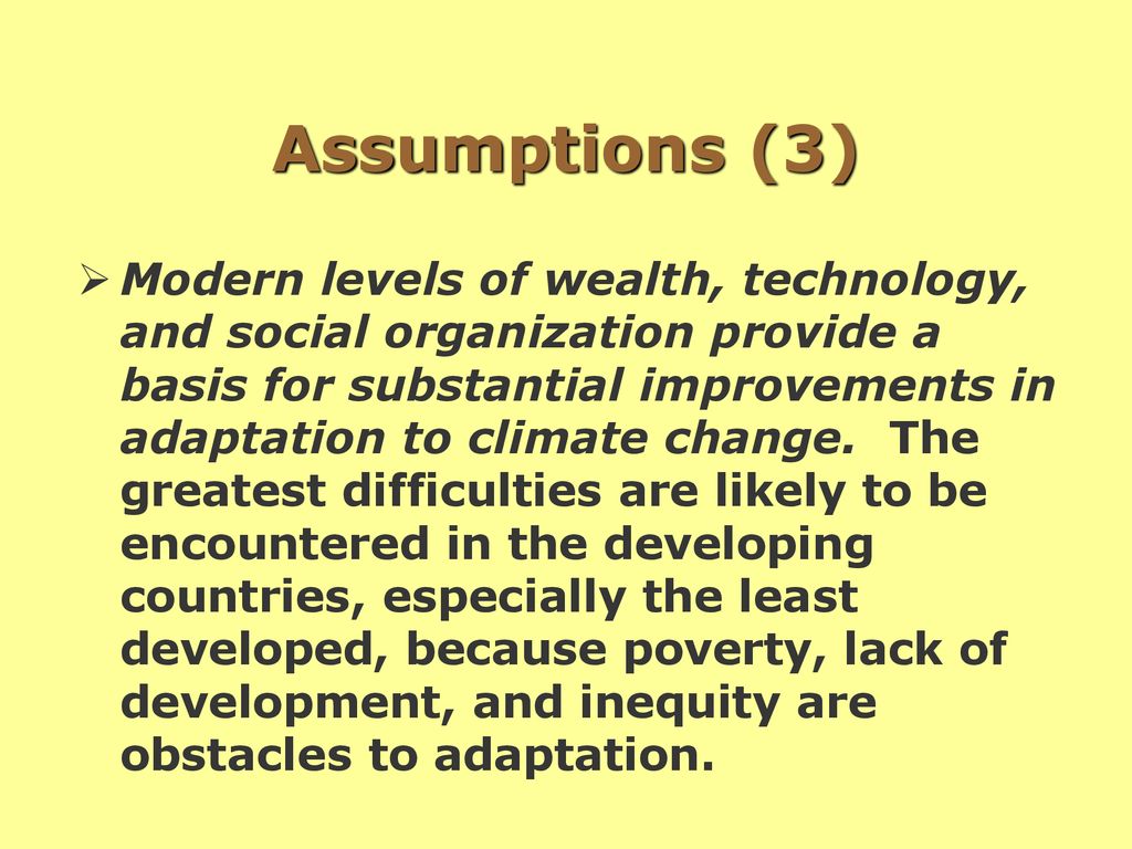 Assumptions (3)