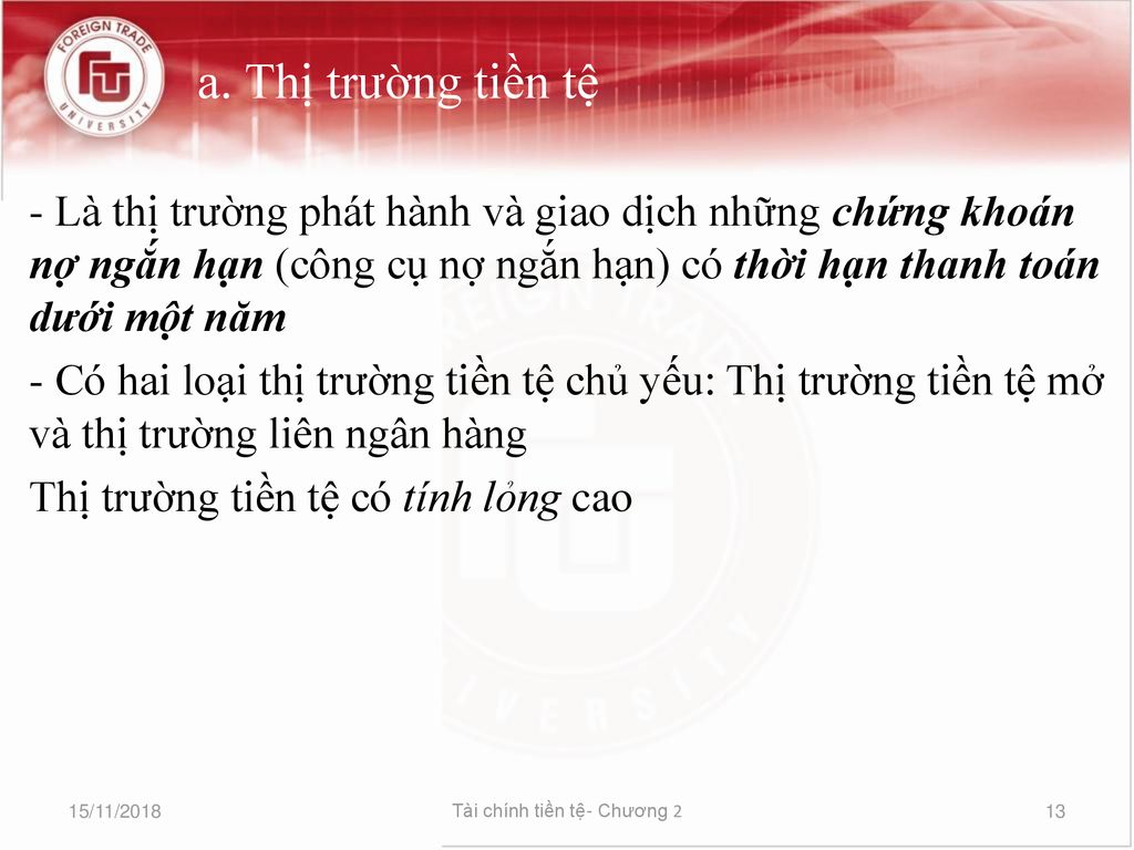 Tài chính tiền tệ- Chương 2