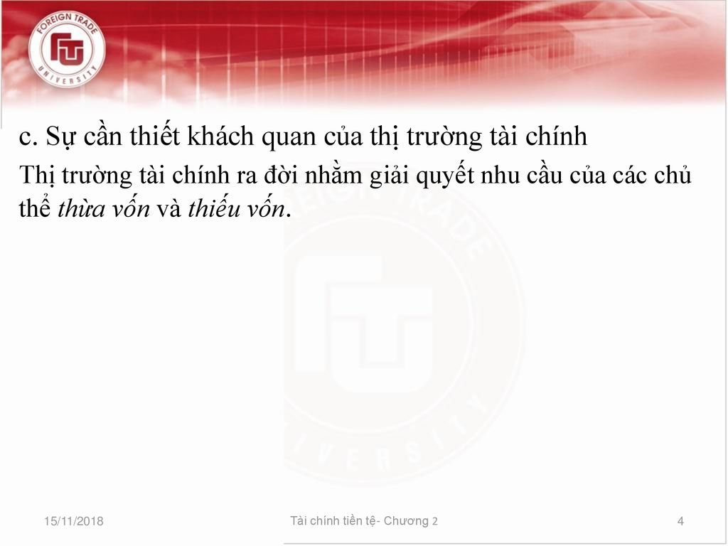 Tài chính tiền tệ- Chương 2