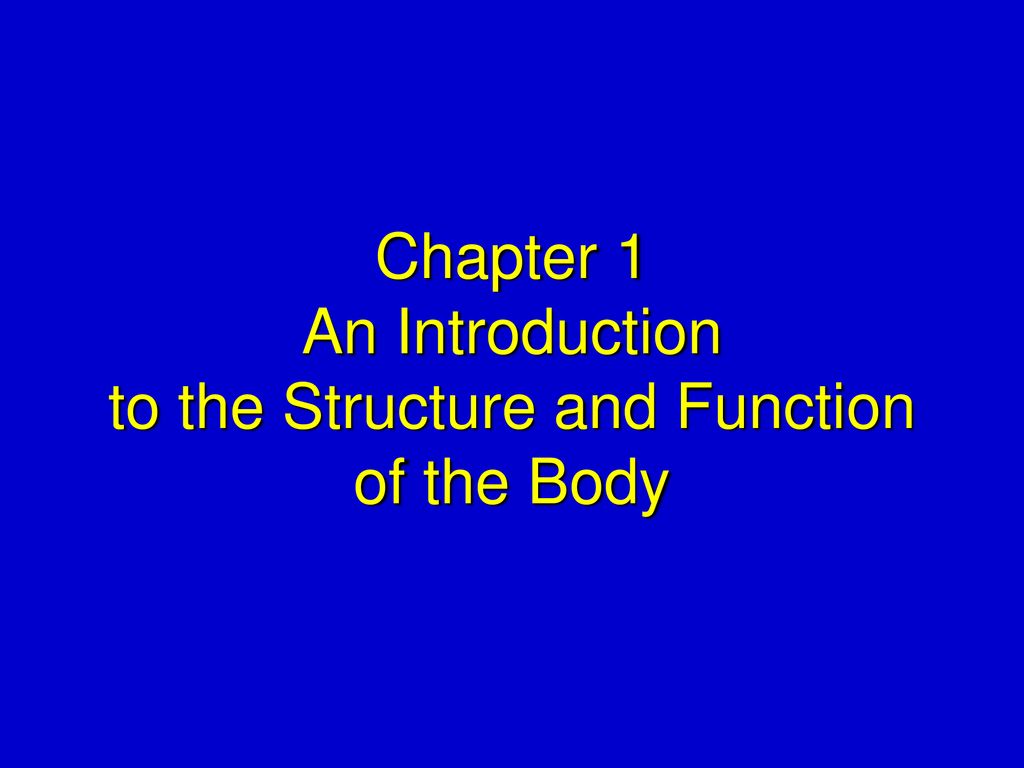 Chapter 1 An Introduction to the Structure and Function of the Body Biology Diagrams