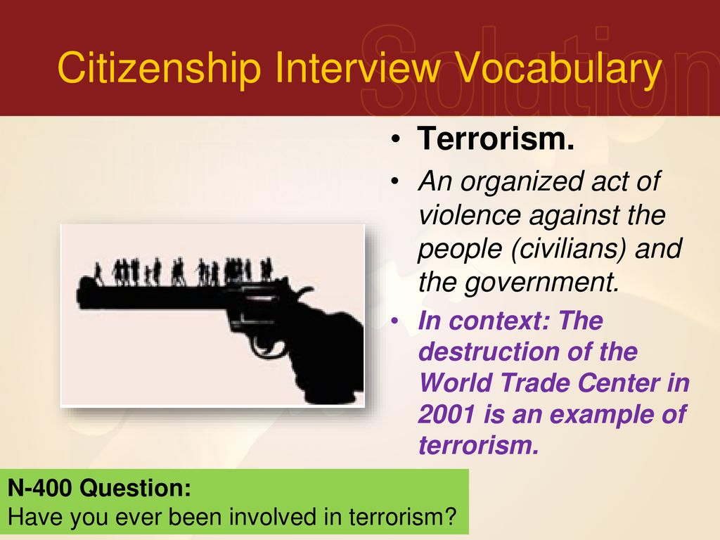 Citizenship Interview Vocabulary