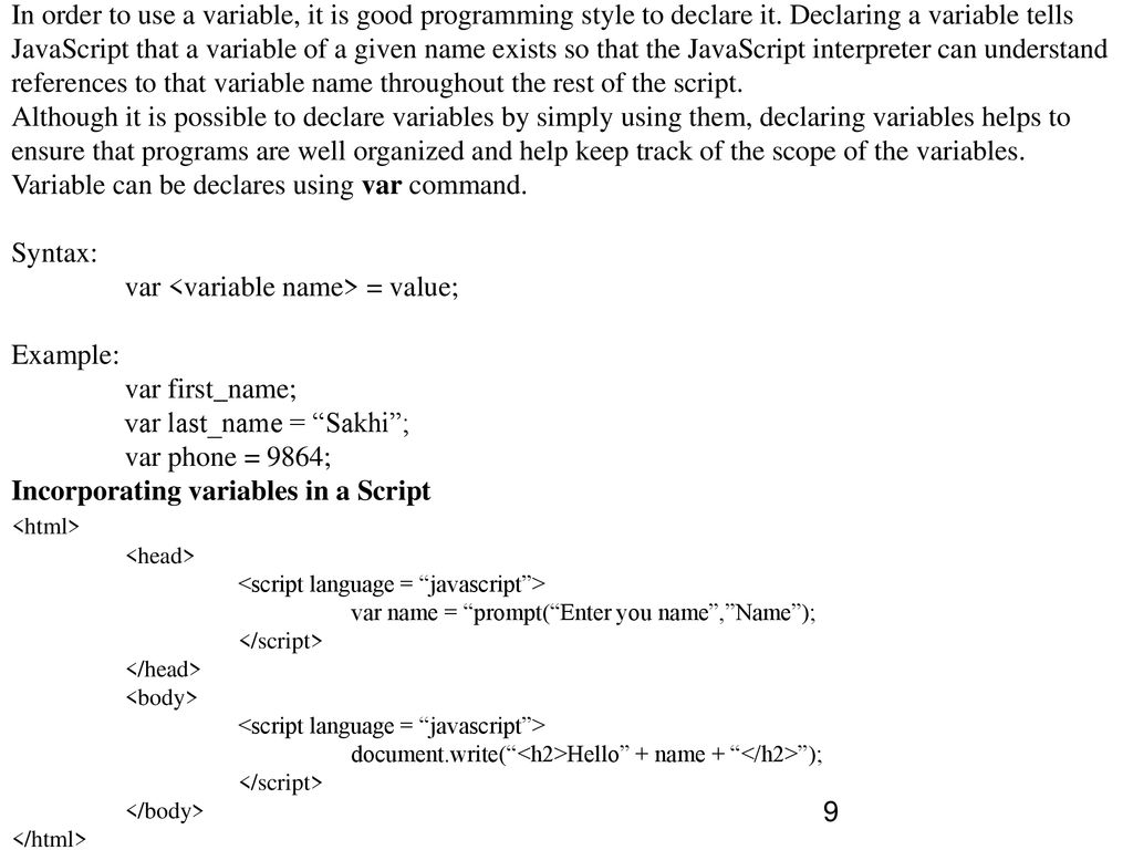 Java Script. - ppt download