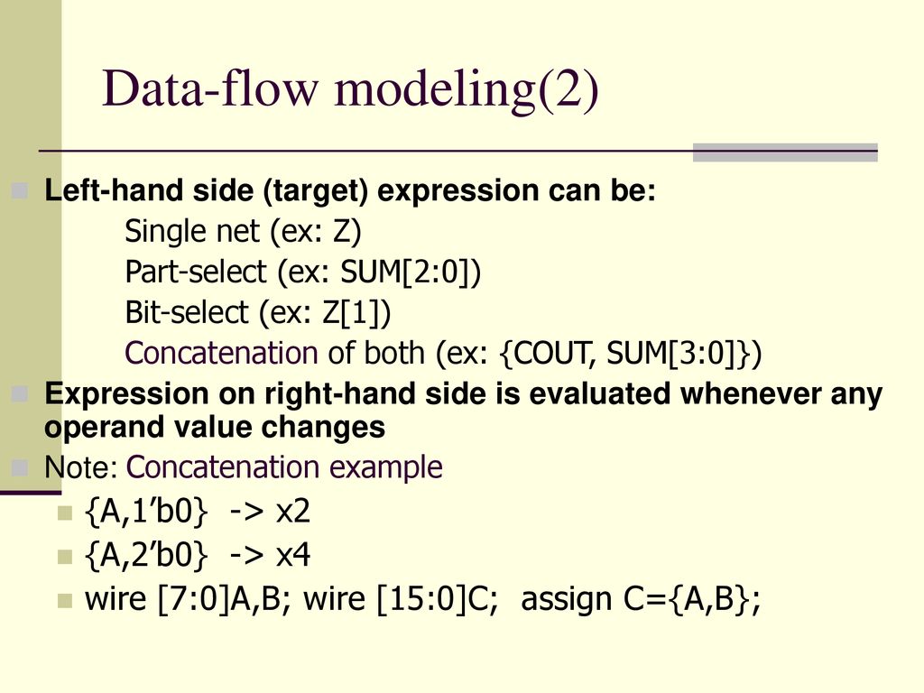 Data Flow Modelling in Verilog - Bennett-has-Gonzalez