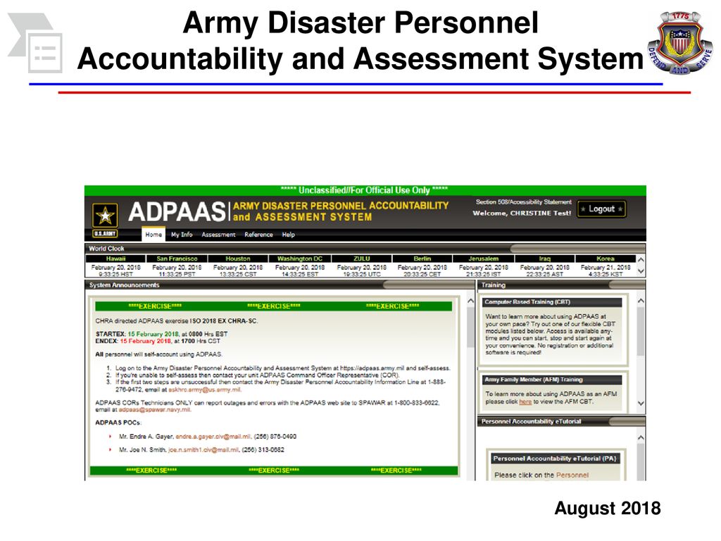 army personnel accountability