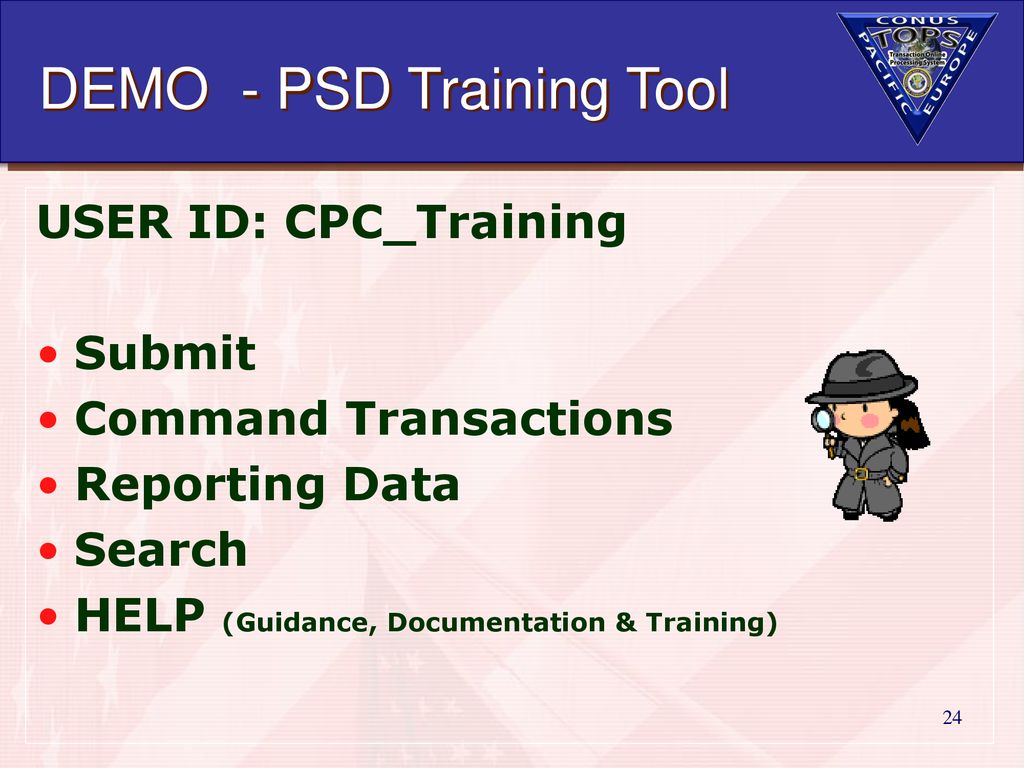 DEMO - PSD Training Tool