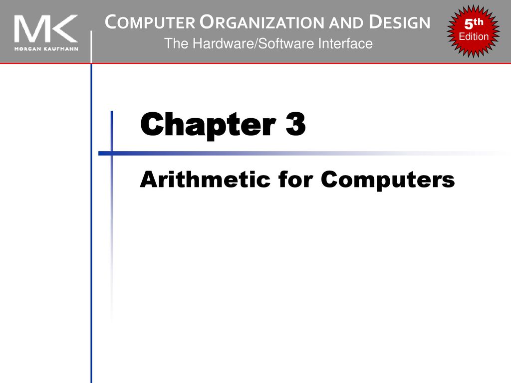 Computer Organization And Design The Hardwaresoftware Interface