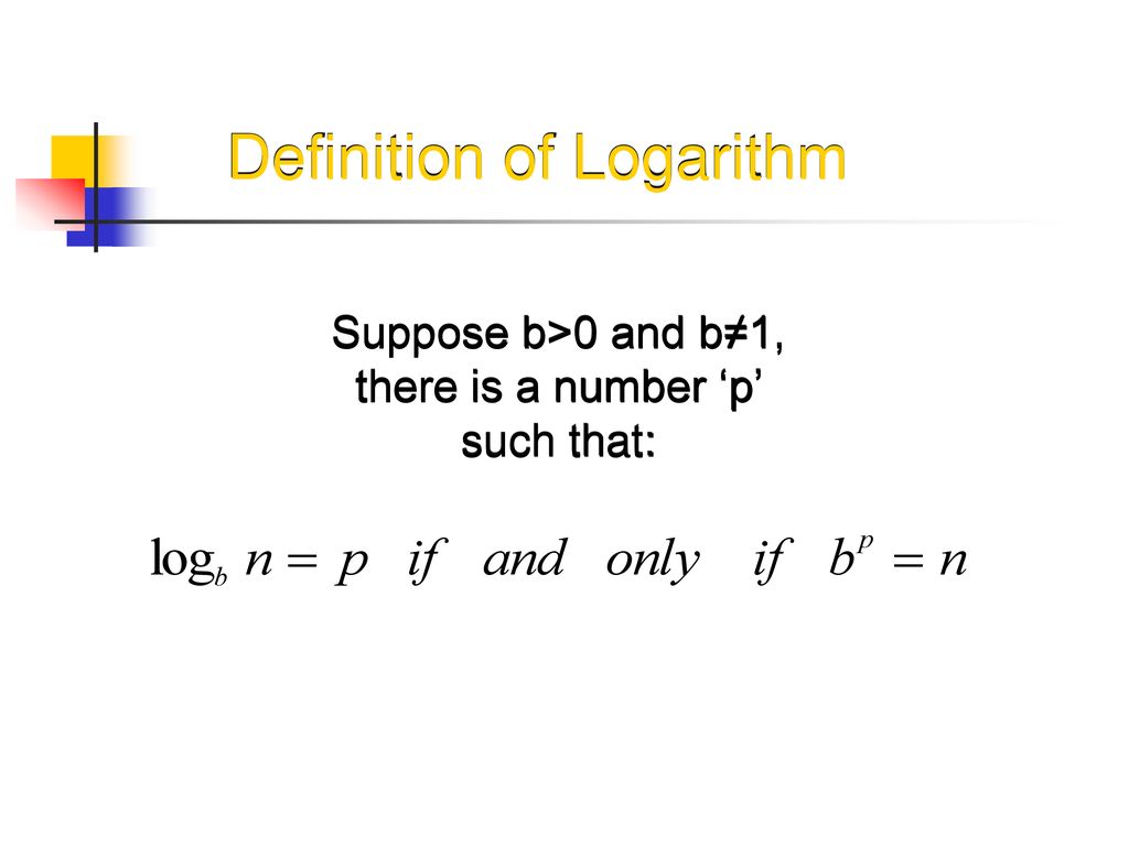 Introduction To Logarithms - ppt download