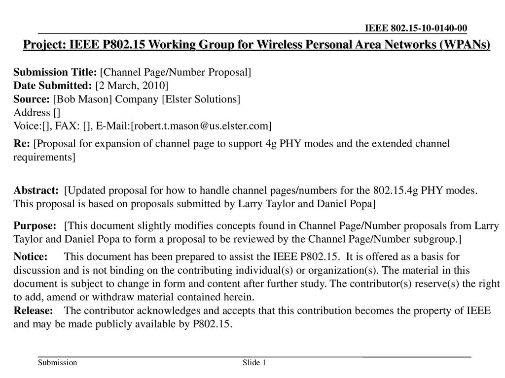Submission Title Channel Page Number Proposal Ppt Download