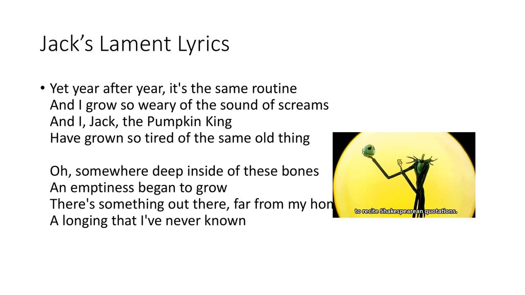 Jack’s Lament Lyrics
