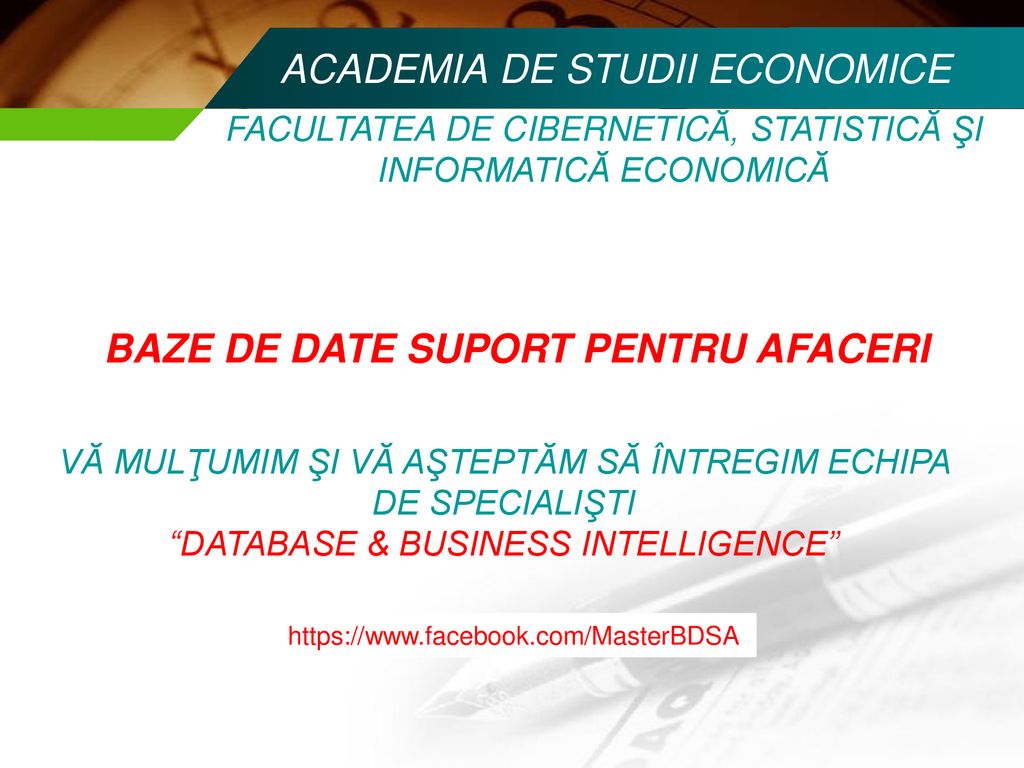 ACADEMIA DE STUDII ECONOMICE - ppt download