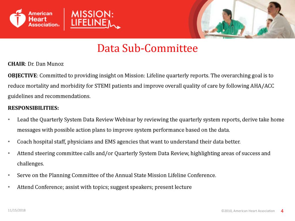 Data Sub-Committee CHAIR: Dr. Dan Munoz