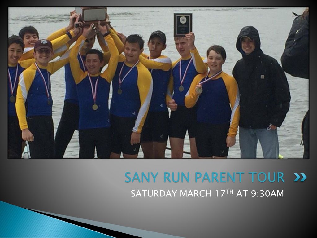 SANY RUN PARENT TOUR SATURDAY MARCH 17TH AT 9:30AM