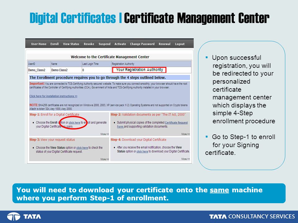 Digital Certificates | Certificate Management Center