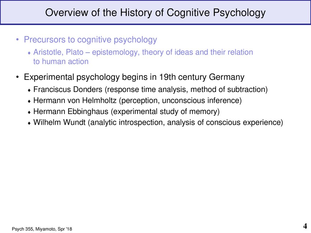 when did cognitive psychology begin