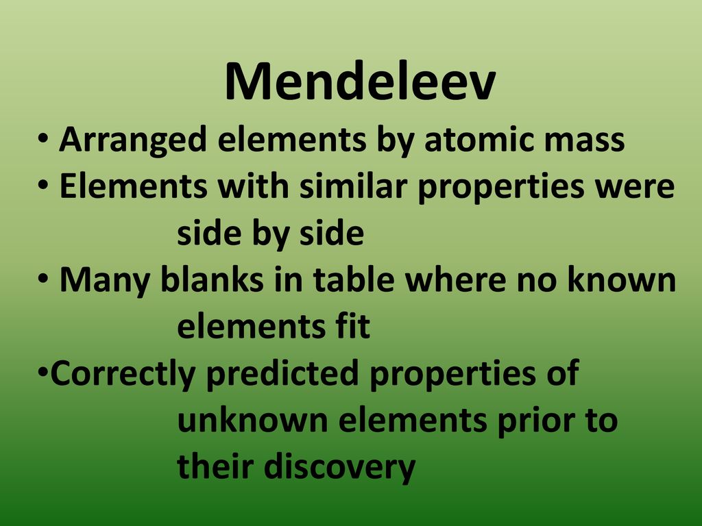 Elements by mid 1800 s many elements were discovered ppt download
