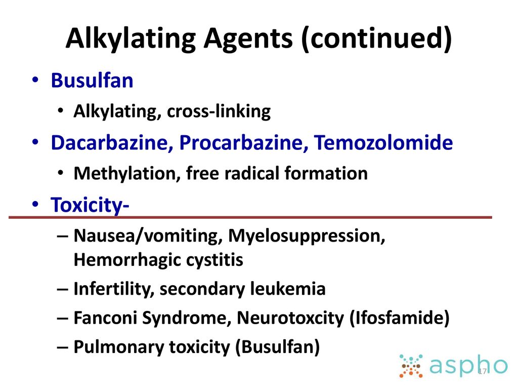 Alkylating Agents (continued)
