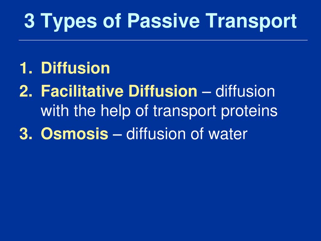 3 Types of Passive Transport