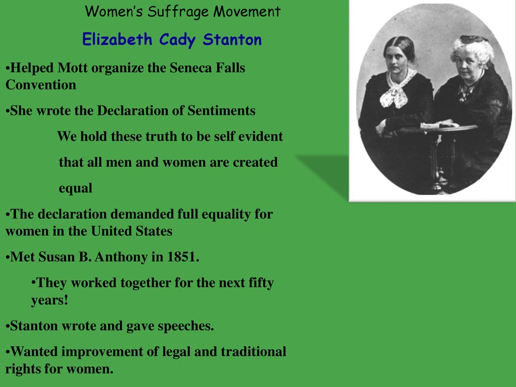 Women s suffrage movement ppt download