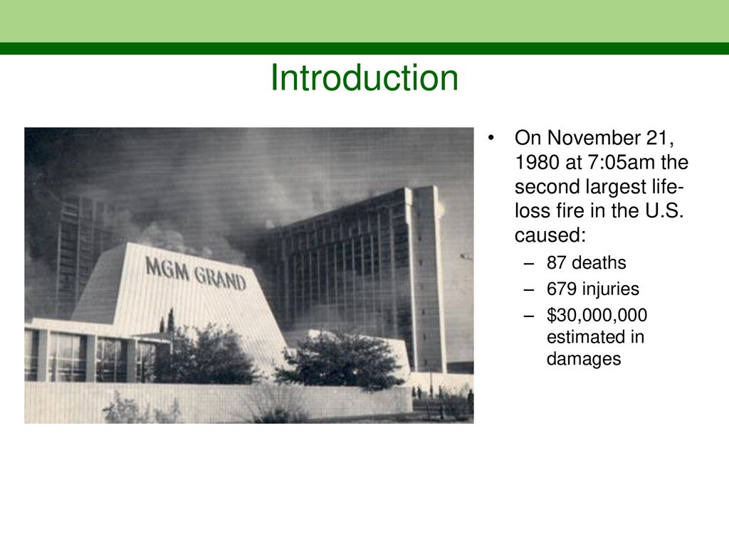 Mgm Grand Hotel And Casino Fire Ppt Download