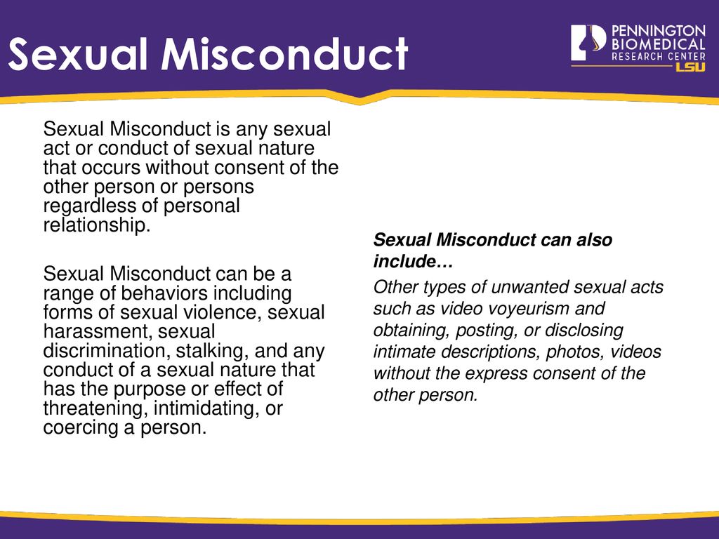 Preventing Sexual Misconduct.