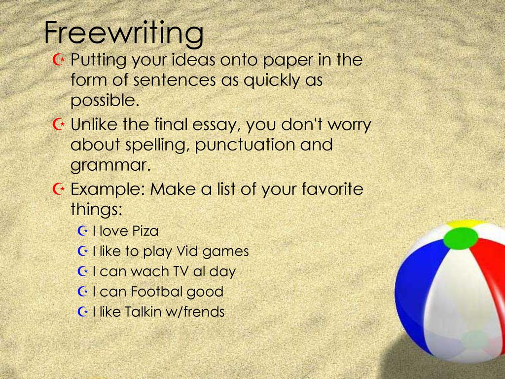 Types of prewriting ppt download