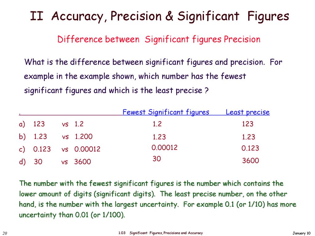 1.03 Accuracy, Precision and Significant Figures - ppt download