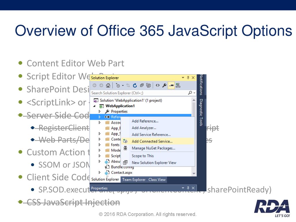 Getting started with javascript libraries for office 365 developers