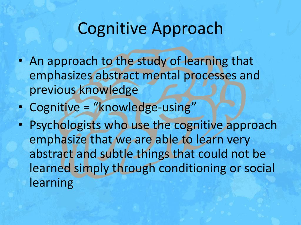 Cognitive Psychology And Learning Ppt Download