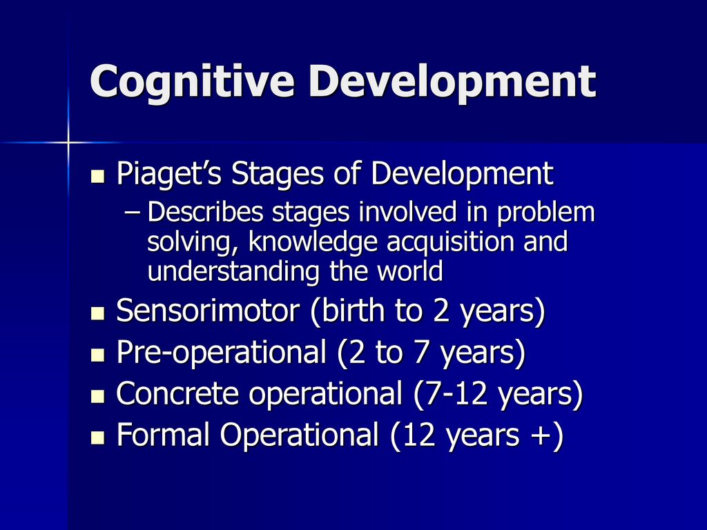 Cognitive Development Progress Stages By Age, Vector Illustration From ...