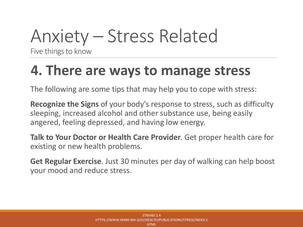 Anxiety – Stress Related Five things to know