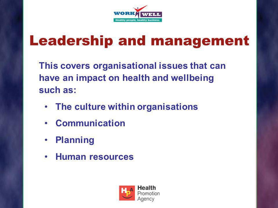 Leadership and management