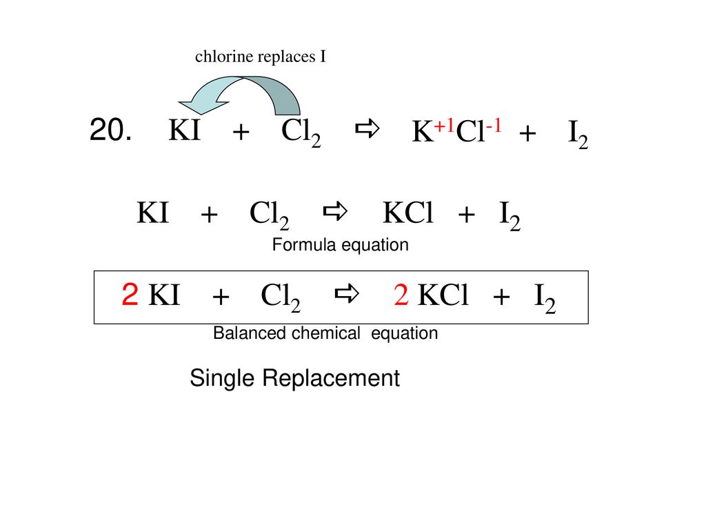 Cl2 i2 h2o реакция