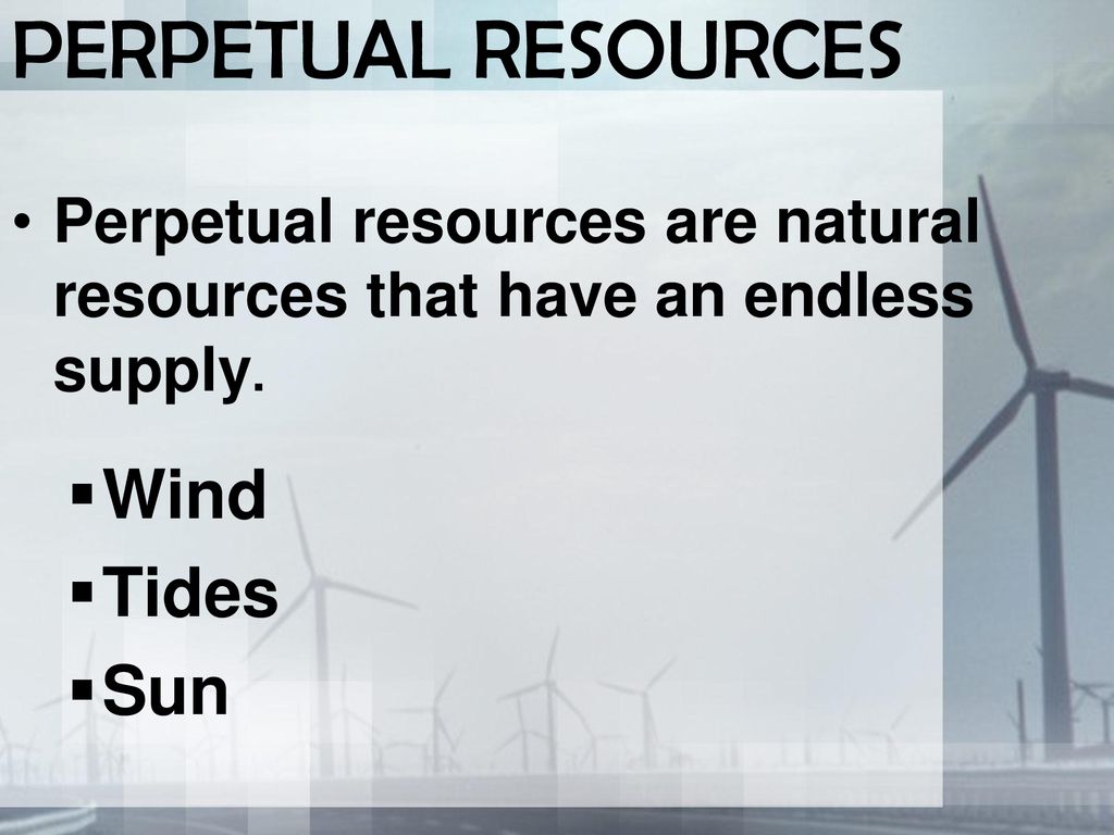 define perpetual resources